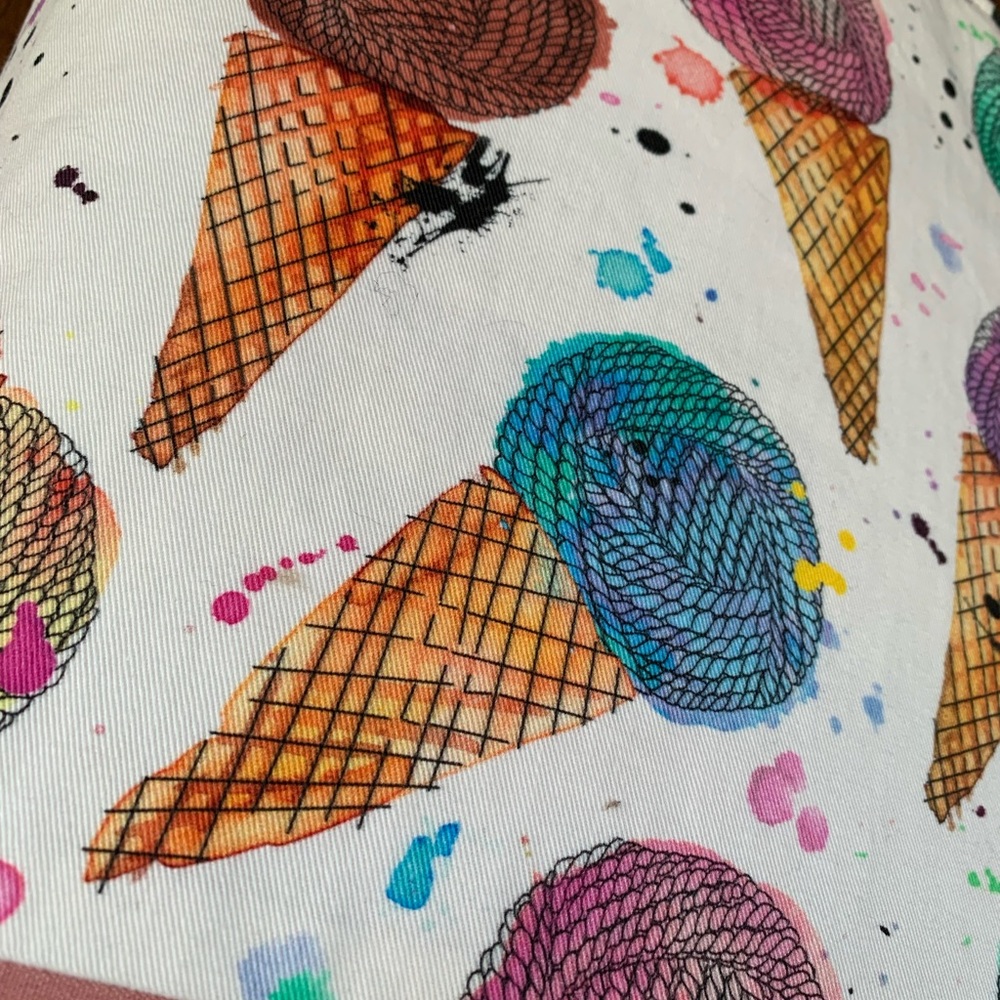 Yarn ice cream cone tote bag - Picture 4 of 7